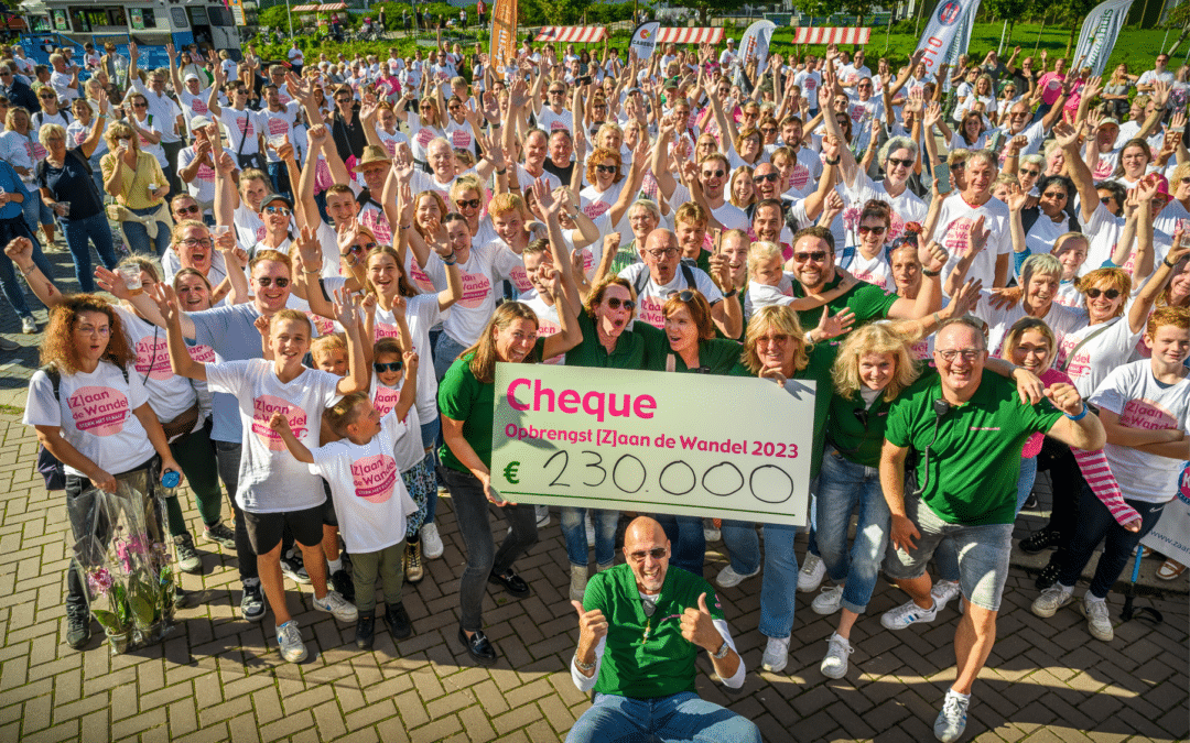 11e editie [Z]aan de Wandel bereikt een recordbedrag van € 230.000!